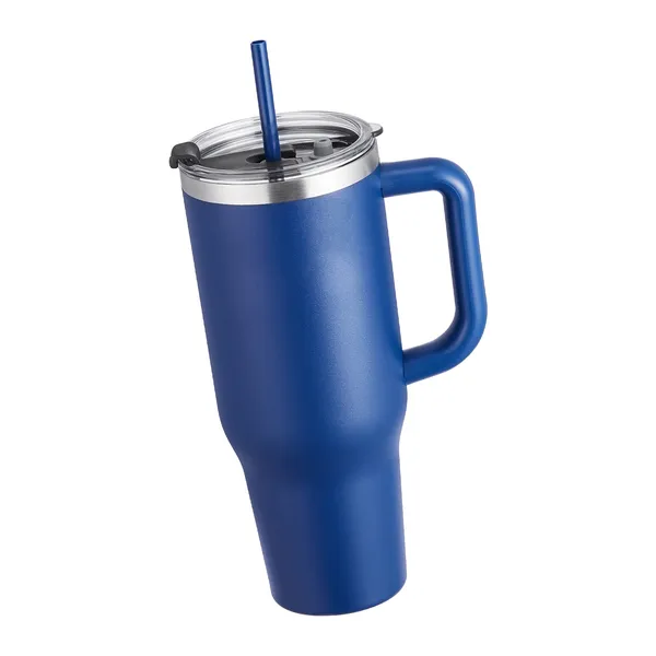 40 oz Insulated Water Bottle, Stainless Steel Sports Coffee Cup with Lid, Handheld Travel Coffee Mug Double Walled, Camping Hydration Flask Leakproof, for Indoor/Outdoor School, Work, Blue - Image 10