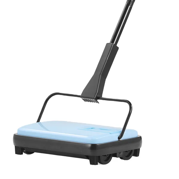 Carpet Sweeper Manual, Floor Sweeper with 300 ml Dustbin Capacity Easy to Empty, 6.7 inch Cleaning Width for Home Office Carpets Pet Hair Dust, Blue - Image 3